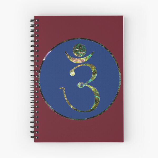 Item preview, OM Logo - Fractal Pattern on Blue designed and sold by Fractal Journeys, etc. .