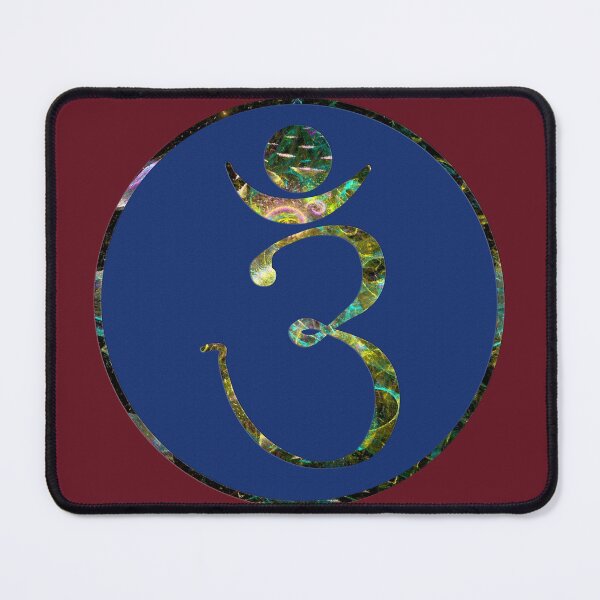 Item preview, OM Logo - Fractal Pattern on Blue designed and sold by Fractal Journeys, etc. .