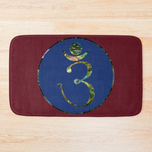 Item preview, OM Logo - Fractal Pattern on Blue designed and sold by Fractal Journeys, etc. .