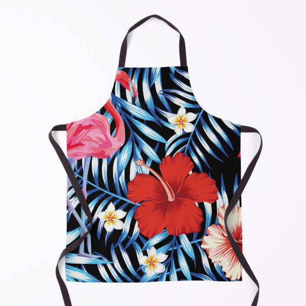 Item preview, Pink flamingo jungle night seemless patter designed and sold by Inspireaglow.