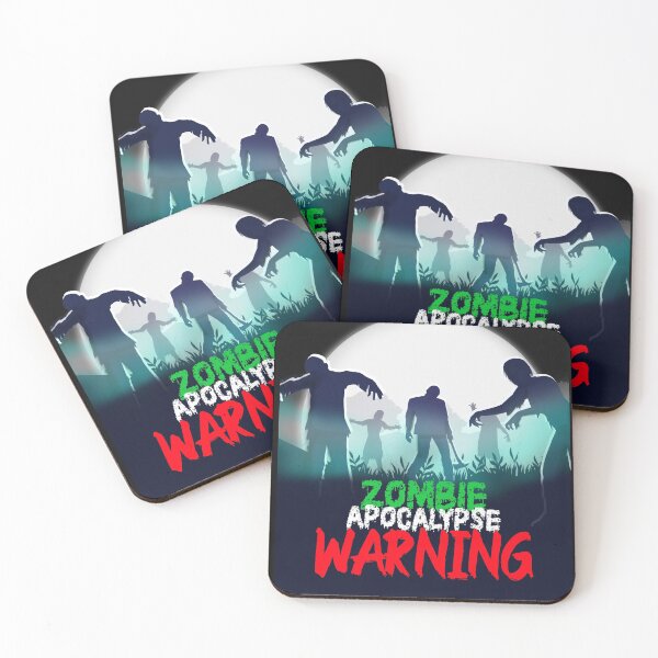 Item preview, Zombie Apocalypse Warning retro ghoul designed and sold by MerchByCraig.
