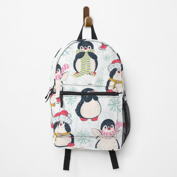 Item preview, Winter Holiday Penguins On Scribble Background designed and sold by FlossieShop96.