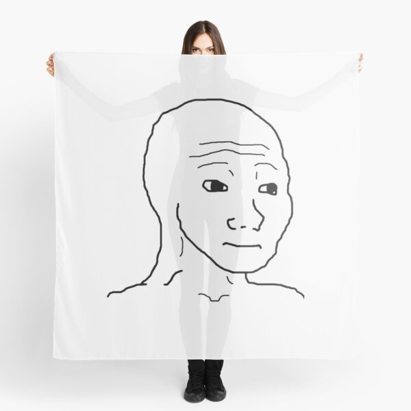Yes Chad Meme Wojak Scarf for Sale by IconicalHawk