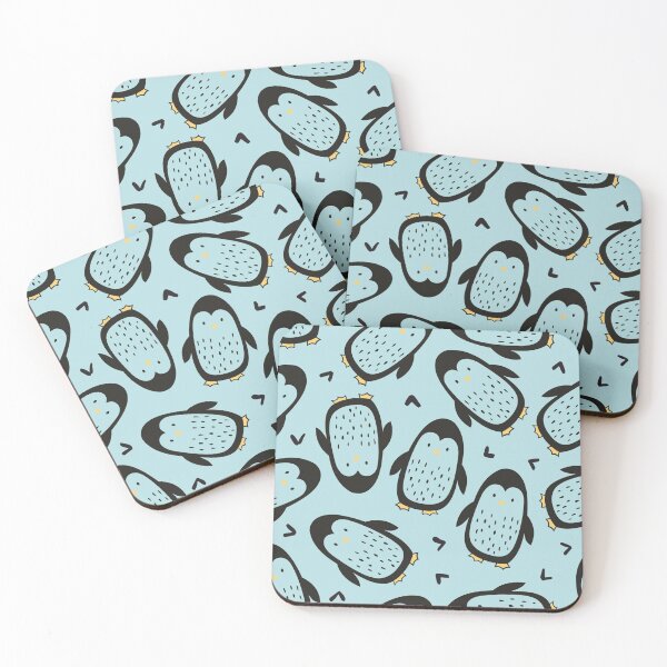 Item preview, Cute Penguins On Blue designed and sold by FlossieShop96.