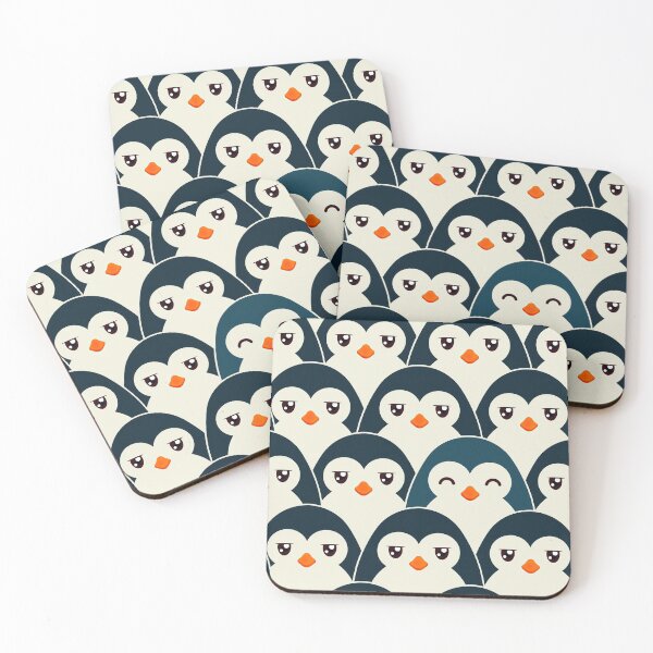 Item preview, Penguin Face Rows  designed and sold by FlossieShop96.