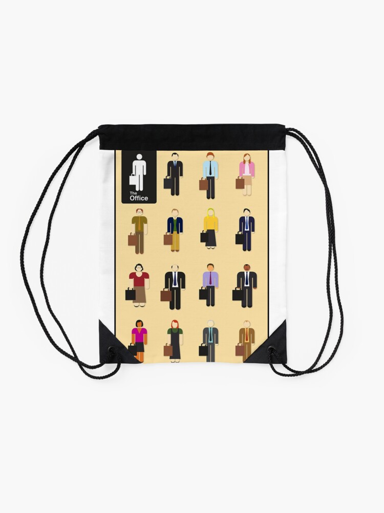 Alternate view of The Office Characters Drawstring Bag