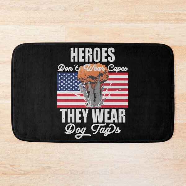 Item preview, Heroes Don't Wear Capes They Wear Dog Tags designed and sold by FridPix.