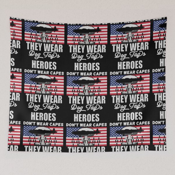 Item preview, Heroes Don't Wear Capes They Wear Dog Tags designed and sold by FridPix.
