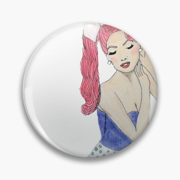Item preview, Second Pinup Rockabilly Retro Red Hair Salon Chick designed and sold by ClosLineDesigns.