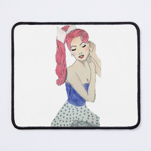 Item preview, Second Pinup Rockabilly Retro Red Hair Salon Chick designed and sold by ClosLineDesigns.