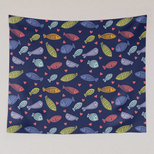 Item preview, Cute Fish And Heart designed and sold by ConcorStore.