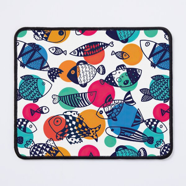 Item preview, Fish On Color Circles Background designed and sold by ConcorStore.
