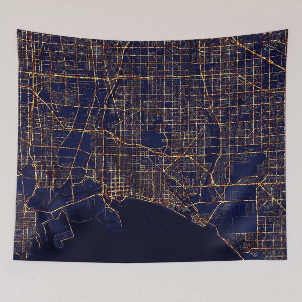 Item preview, Long Beach, California, USA Map - City At Night designed and sold by deMAP.