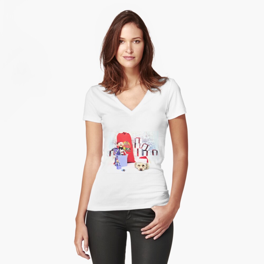 Item preview, Fitted V-Neck T-Shirt designed and sold by RBCat007.