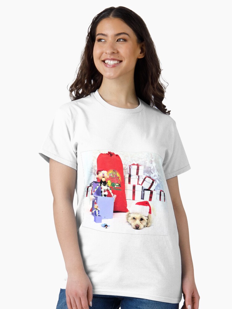 Thumbnail 2 of 7, Classic T-Shirt, Christmas Cute Dog Design designed and sold by RBCat007.