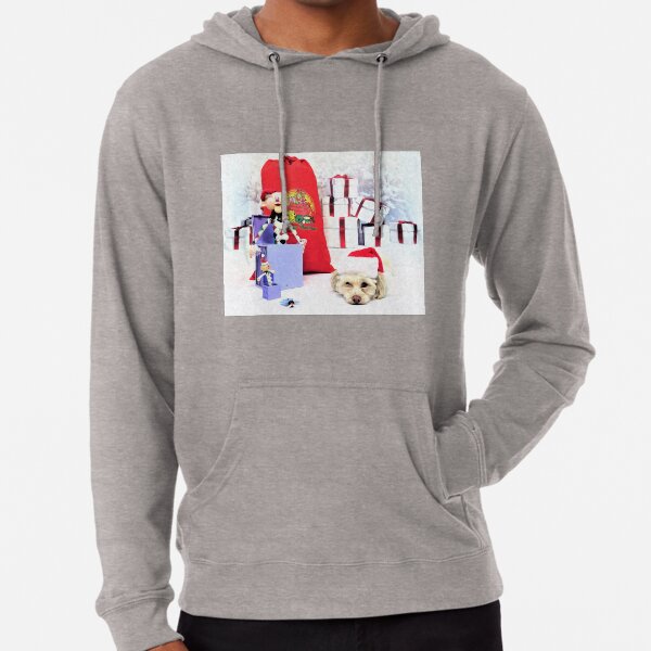 Christmas Cute Dog Design Lightweight Hoodie