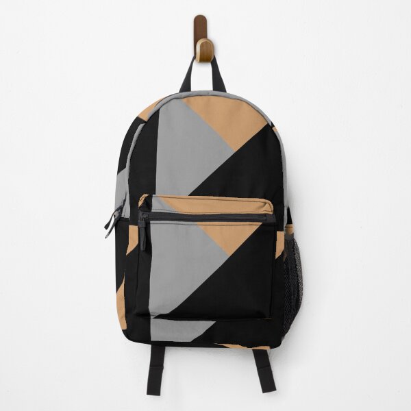 Item preview, Brown Black Grey Tricolor Geometric Colorblock Pattern designed and sold by inquestyle.