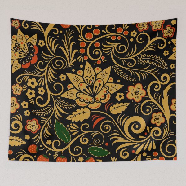 Item preview, khokhloma patterns designed and sold by XBeNBoX.