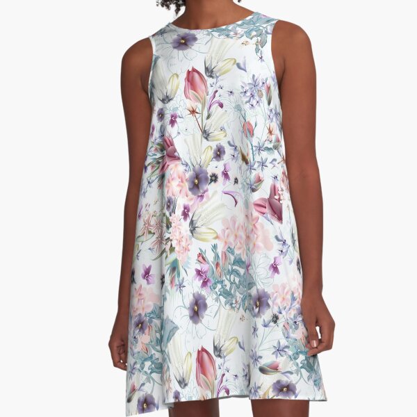 Spring and Summer Flowers A-Line Dress
