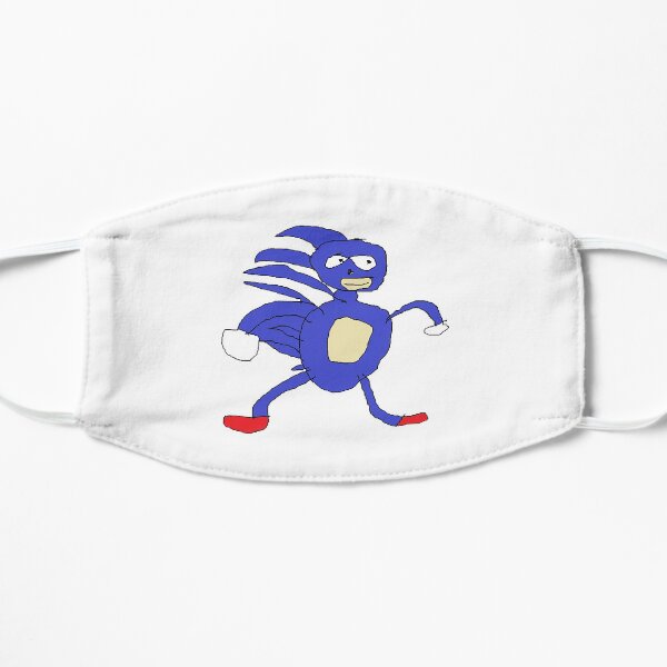 Go Fast Sanic Meme Flat Mask