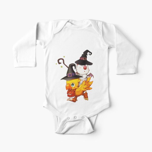 Chocobo & Moogle Final Fantasy Black Mage Halloween Wizard Edition Long Sleeve Baby One-Piece