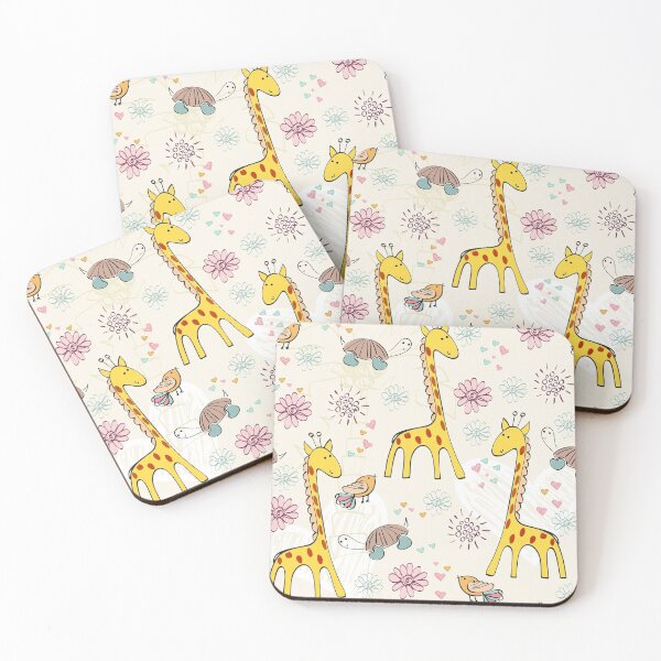 Item preview, Giraffe Bird Turtle Floral  designed and sold by AlysaWithArt.