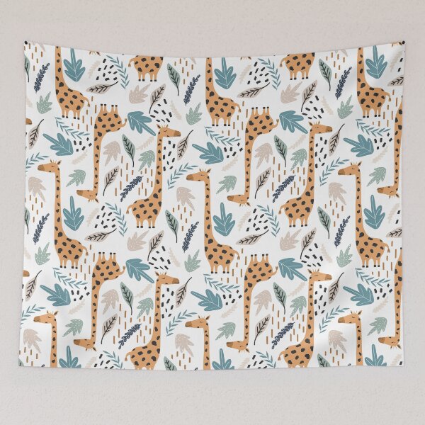 Item preview, Giraffe Plants On White designed and sold by AlysaWithArt.