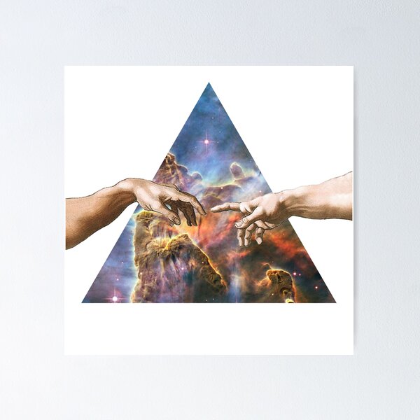 Item preview, Michelangelo The Creation of Adam Space Stars Aesthetic designed and sold by ind3finite.