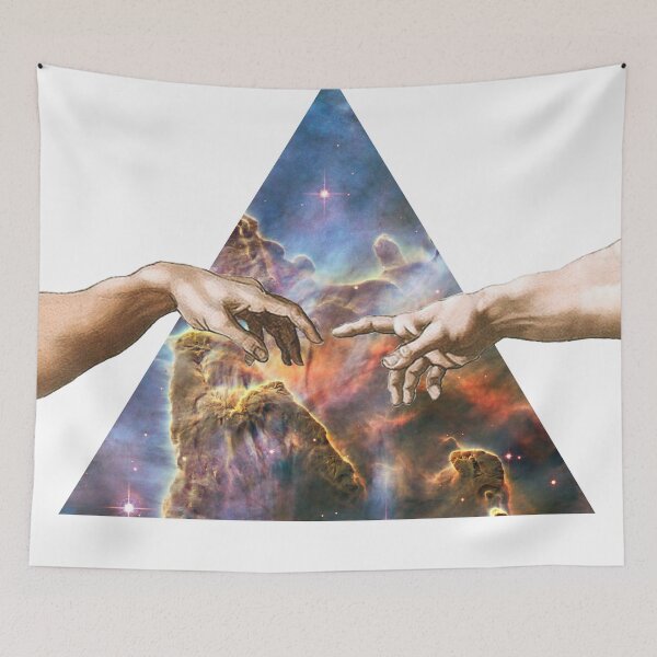 Item preview, Michelangelo The Creation of Adam Space Stars Aesthetic designed and sold by ind3finite.