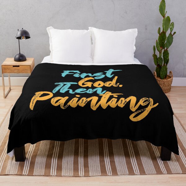 Item preview, First God Then Painting Christian Artist Slogan designed and sold by Creatively Torn.