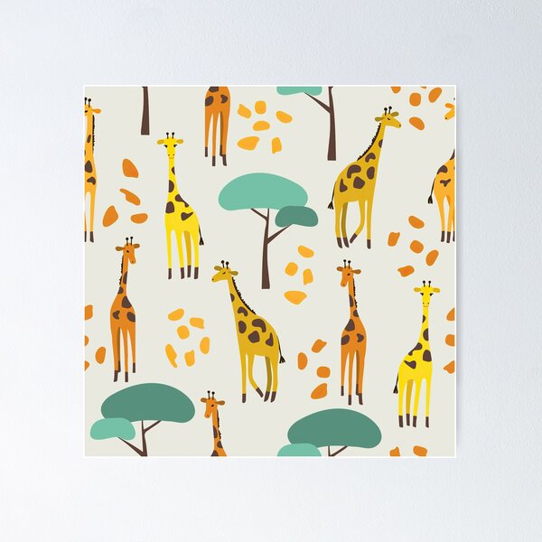 Item preview, Giraffe Tree Autumn designed and sold by AlysaWithArt.