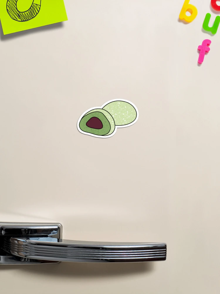 Aperçu 1 sur 3. Magnet avec l'œuvre Mochi Matcha & Haricots Rouges créée et vendue par charrchaa.