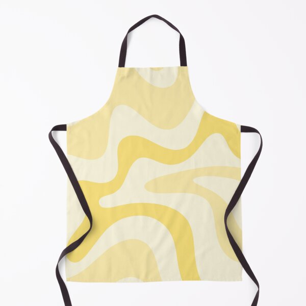 Item preview, Retro Liquid Swirl Abstract Pattern Square 3 in Pale Yellow designed and sold by kierkegaard.