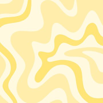 Imagen de la obra Retro Liquid Swirl Abstract Pattern Square 3 en amarillo pálido de kierkegaard