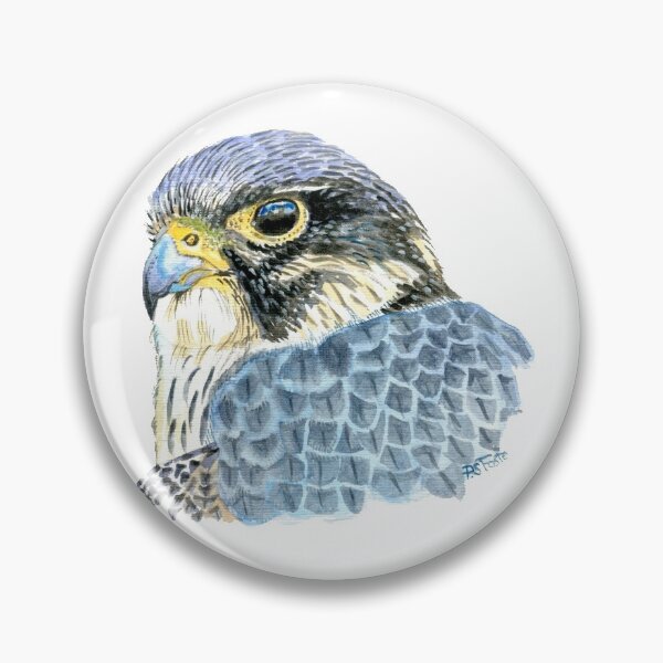 Item preview, Peregrine falcon portrait designed and sold by Fozzyartsales.