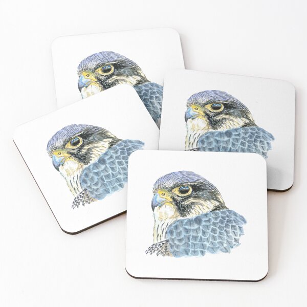 Item preview, Peregrine falcon portrait designed and sold by Fozzyartsales.