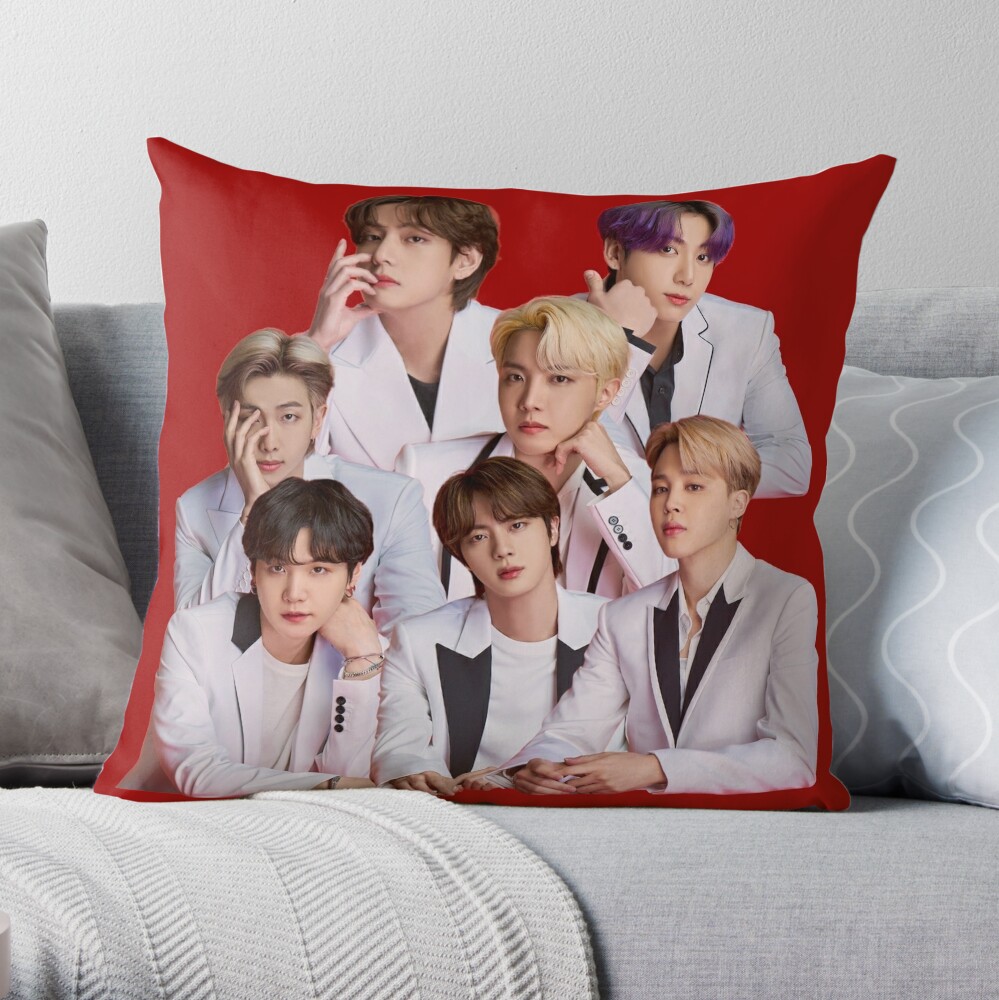 BTS KPOP 0T7 DESIGN Throw Pillow for Sale by Purplee7