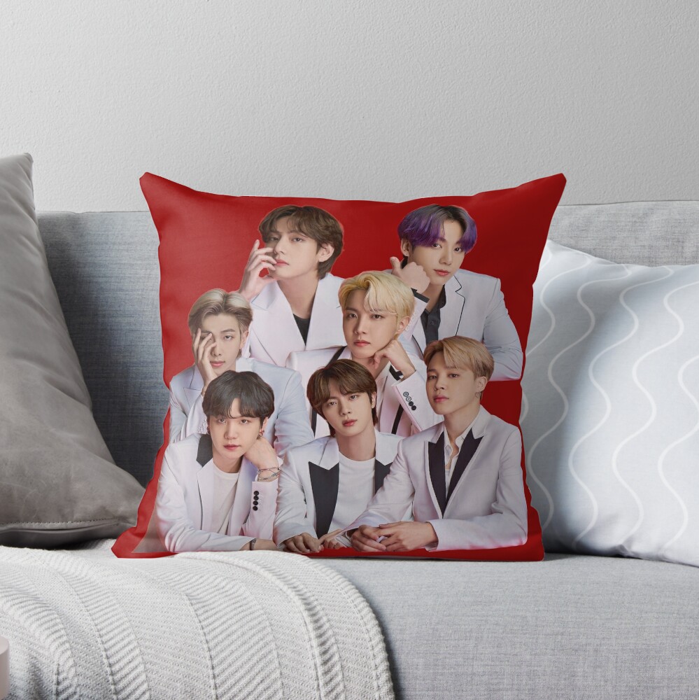 BTS KPOP 0T7 DESIGN Throw Pillow for Sale by Purplee7