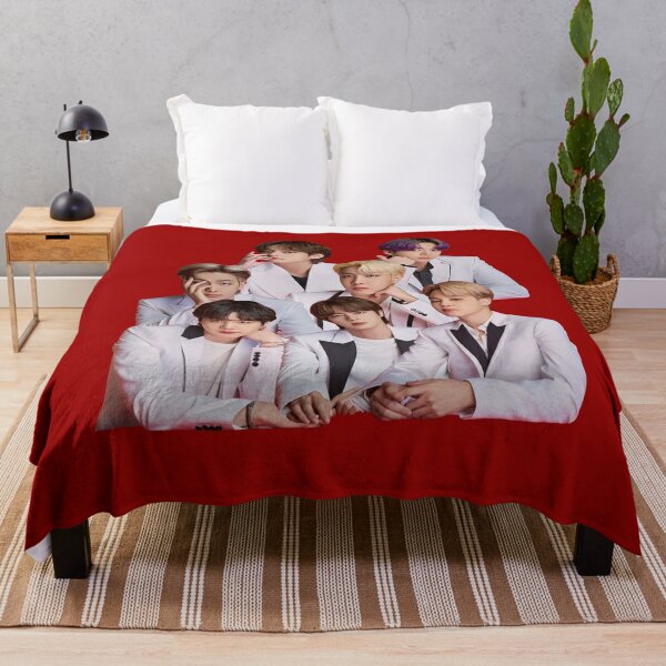 BTS KPOP 0T7 DESIGN Throw Pillow for Sale by Purplee7