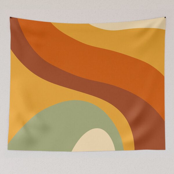 Item preview, Organic Groovy 70s Waves designed and sold by Freshfroot.