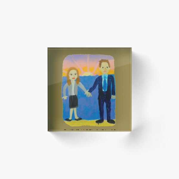 Jim and Pam's Wedding Gift Acrylic Block