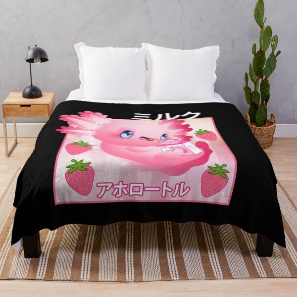 Item preview, Awesome Kawaii Axolotl Strawberry Milk Shake Japanese Anime designed and sold by mteehut.