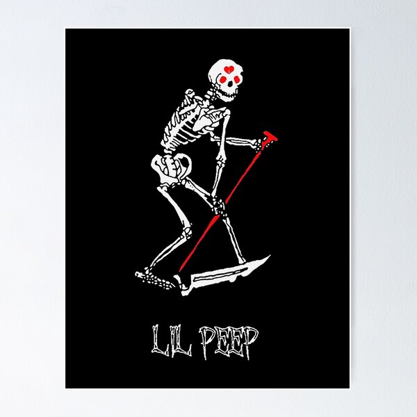 Lil Peep Skeleton Posters for Sale | Redbubble