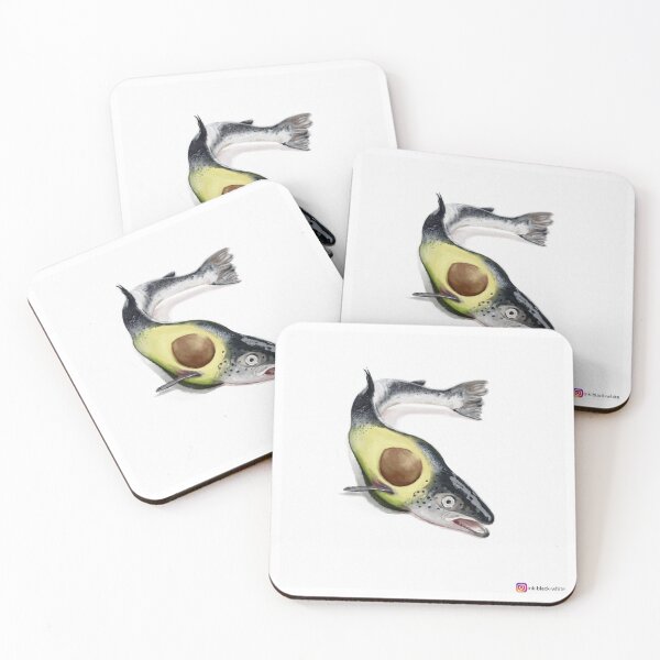 Item preview, Avocado Fish designed and sold by ink-black-white.
