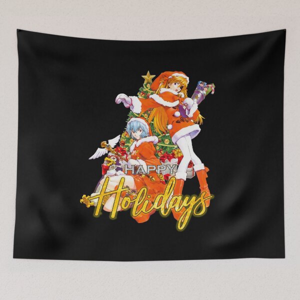 Item preview, Neon Genesis Evangelion Asuka Rei Happy Holidays designed and sold by Mr-Whatever.
