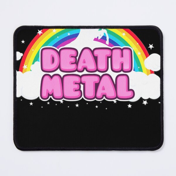 Item preview, DEATH METAL (Funny Unicorn  Rainbow Mosh Parody Design)  designed and sold by grosstunisian.