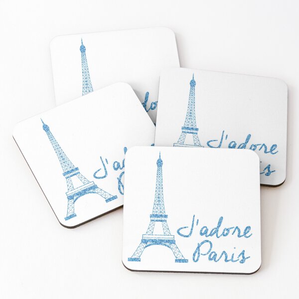 Item preview, J'adore Paris Digital Graphic - Blue Sparkle designed and sold by beegurl13.