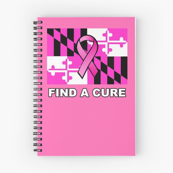 Item preview, Find a Cure Maryland State Flag Breast Cancer Pink Ribbon Survivor Find a Cure October Awareness Month designed and sold by Draculaura2009.