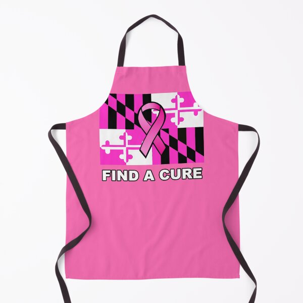 Item preview, Find a Cure Maryland State Flag Breast Cancer Pink Ribbon Survivor Find a Cure October Awareness Month designed and sold by Draculaura2009.
