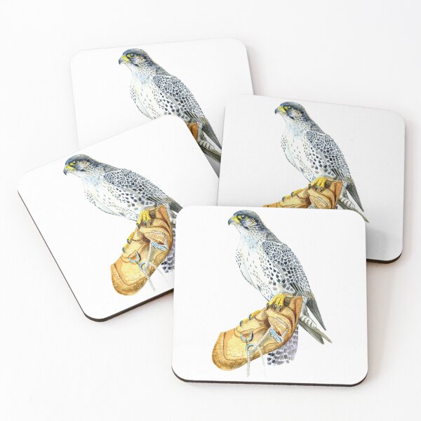 Item preview, Saker/Gyr Falcon on glove designed and sold by Fozzyartsales.